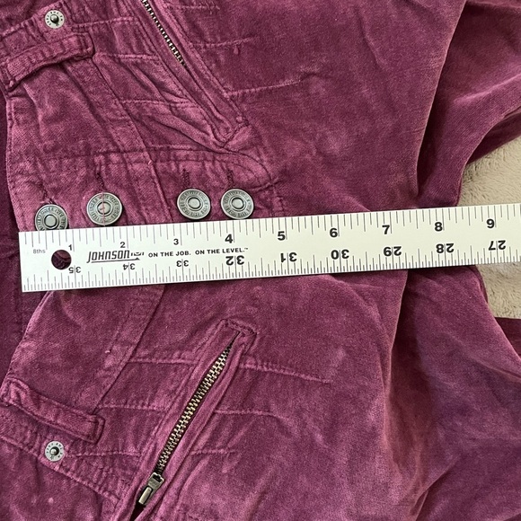 Free People Hit Back Slim Flare Pants Size 0 Button Fly Stretch Cords Velvet - Picture 14 of 15